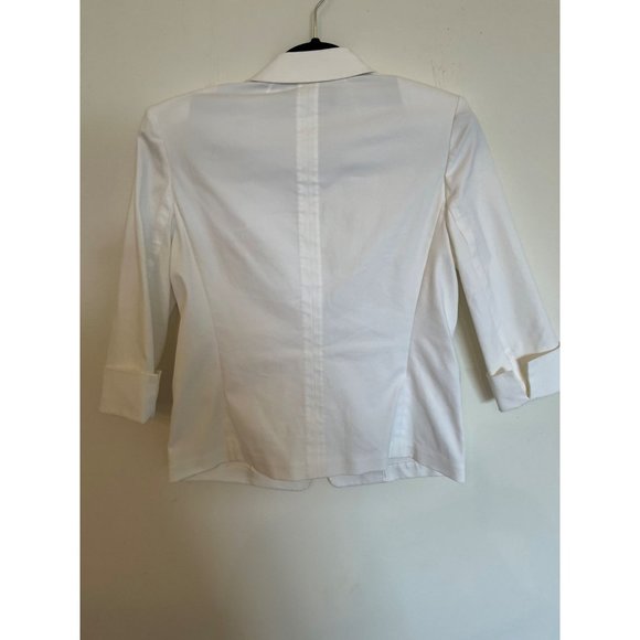 Lafayette 148 Women's 2 Blazer Jacket CroppedWhite Cotton NWOT Career Resort - Picture 7 of 8